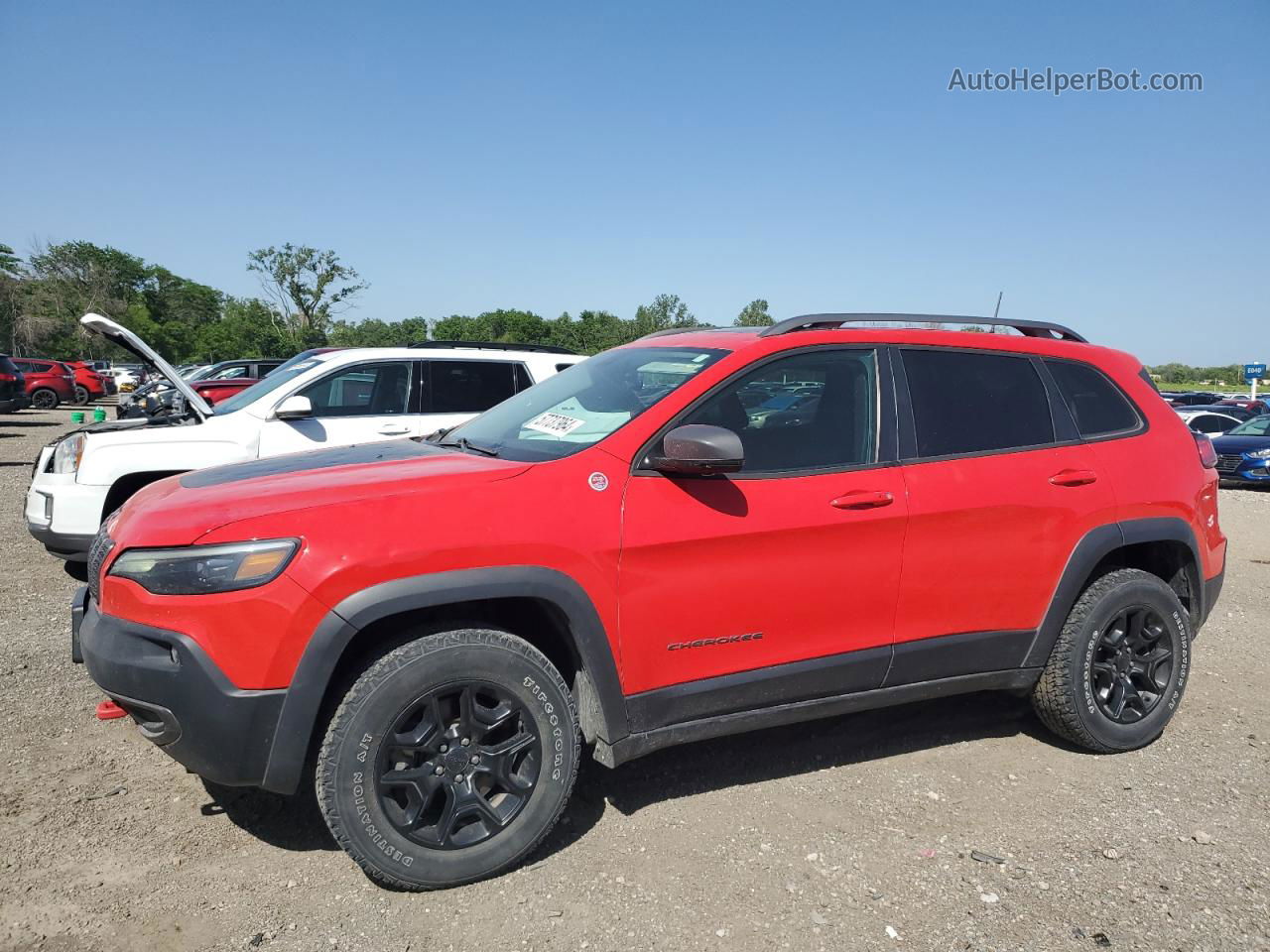 2019 Jeep Cherokee Trailhawk Красный vin: 1C4PJMBX4KD329101