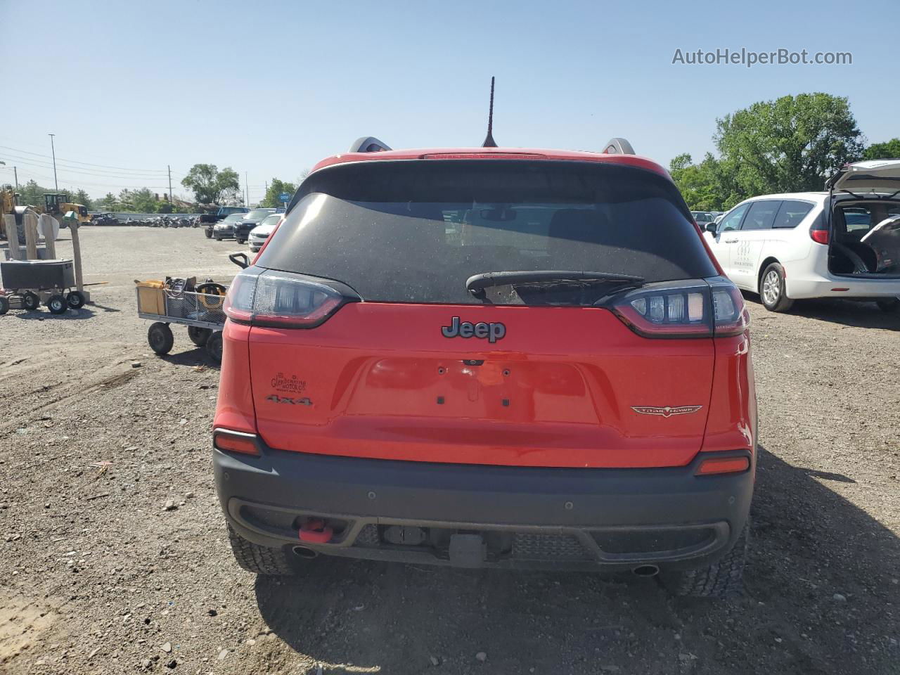 2019 Jeep Cherokee Trailhawk Красный vin: 1C4PJMBX4KD329101