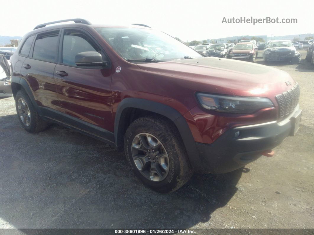 2019 Jeep Cherokee Trailhawk 4x4 Red vin: 1C4PJMBX4KD463414