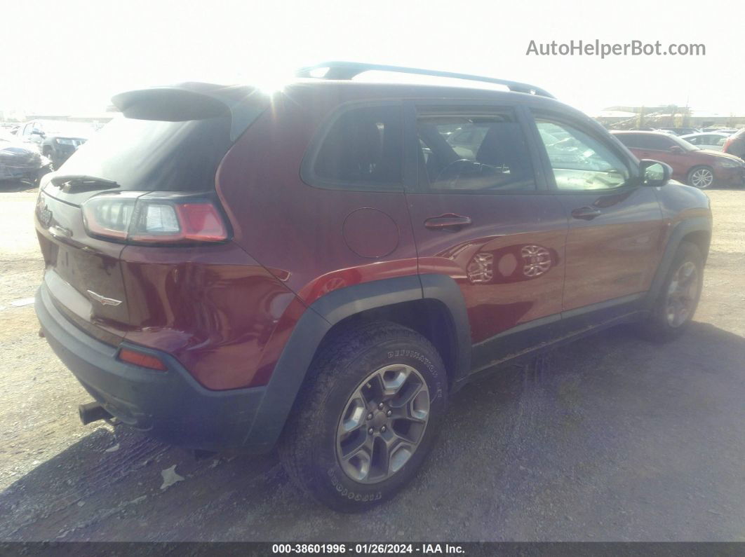 2019 Jeep Cherokee Trailhawk 4x4 Red vin: 1C4PJMBX4KD463414