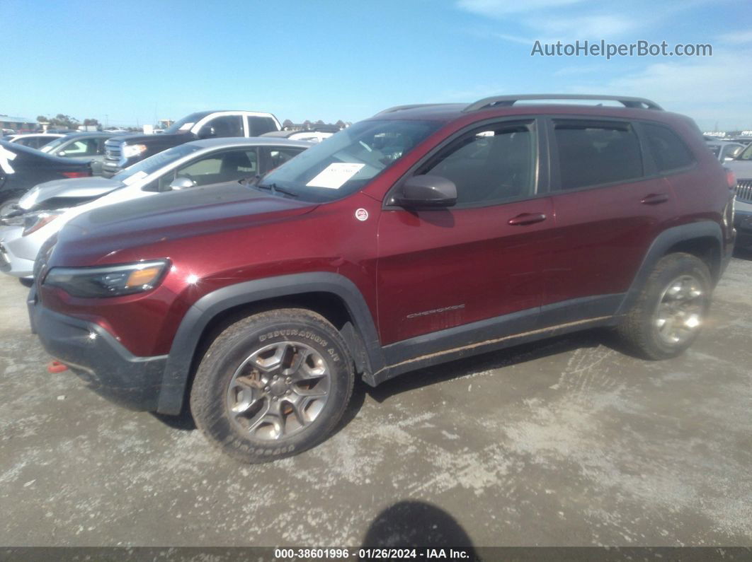 2019 Jeep Cherokee Trailhawk 4x4 Red vin: 1C4PJMBX4KD463414