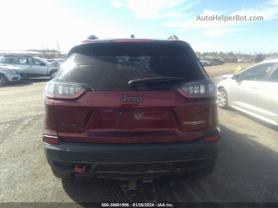 2019 Jeep Cherokee Trailhawk 4x4 Red vin: 1C4PJMBX4KD463414