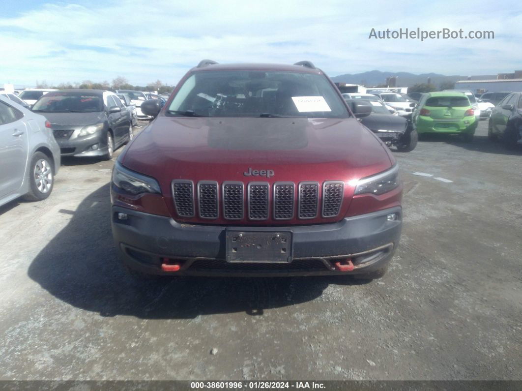 2019 Jeep Cherokee Trailhawk 4x4 Red vin: 1C4PJMBX4KD463414