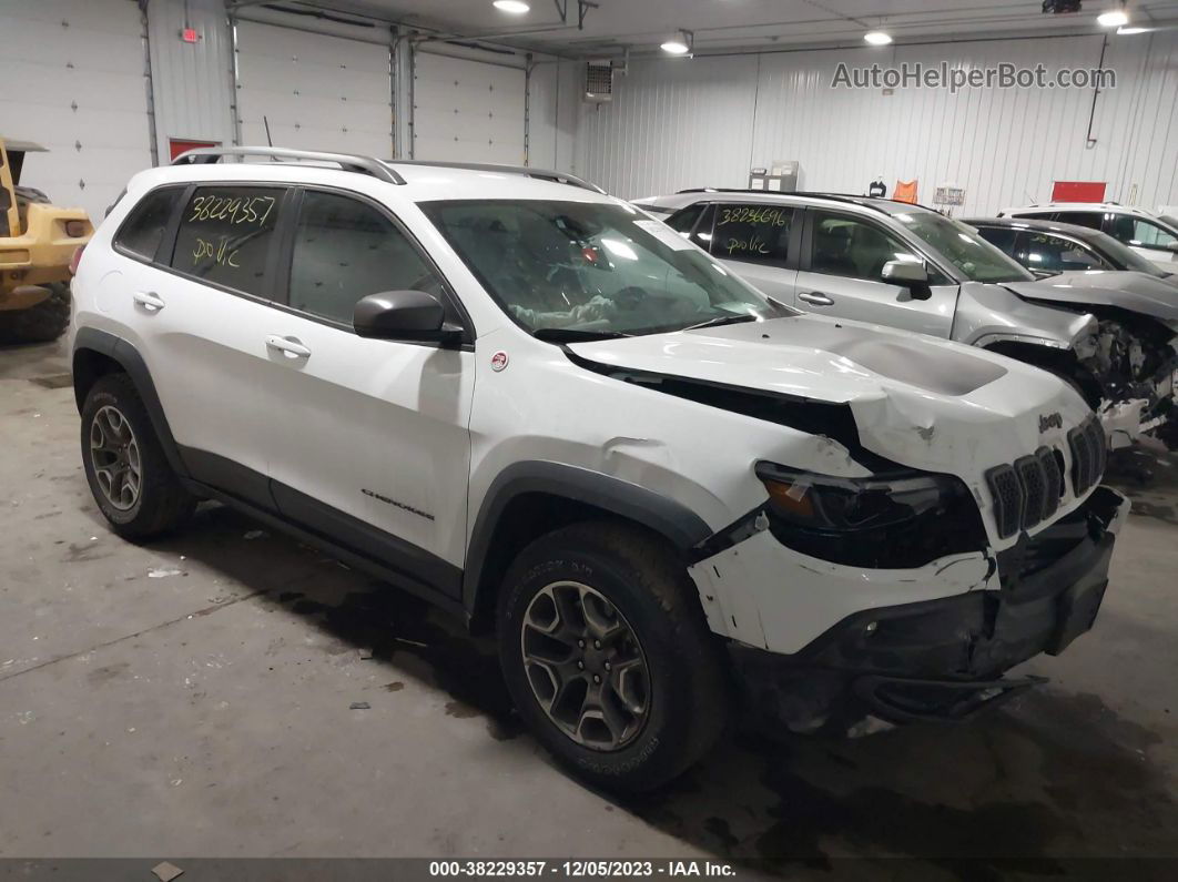 2021 Jeep Cherokee Trailhawk 4x4 White vin: 1C4PJMBX4MD123814