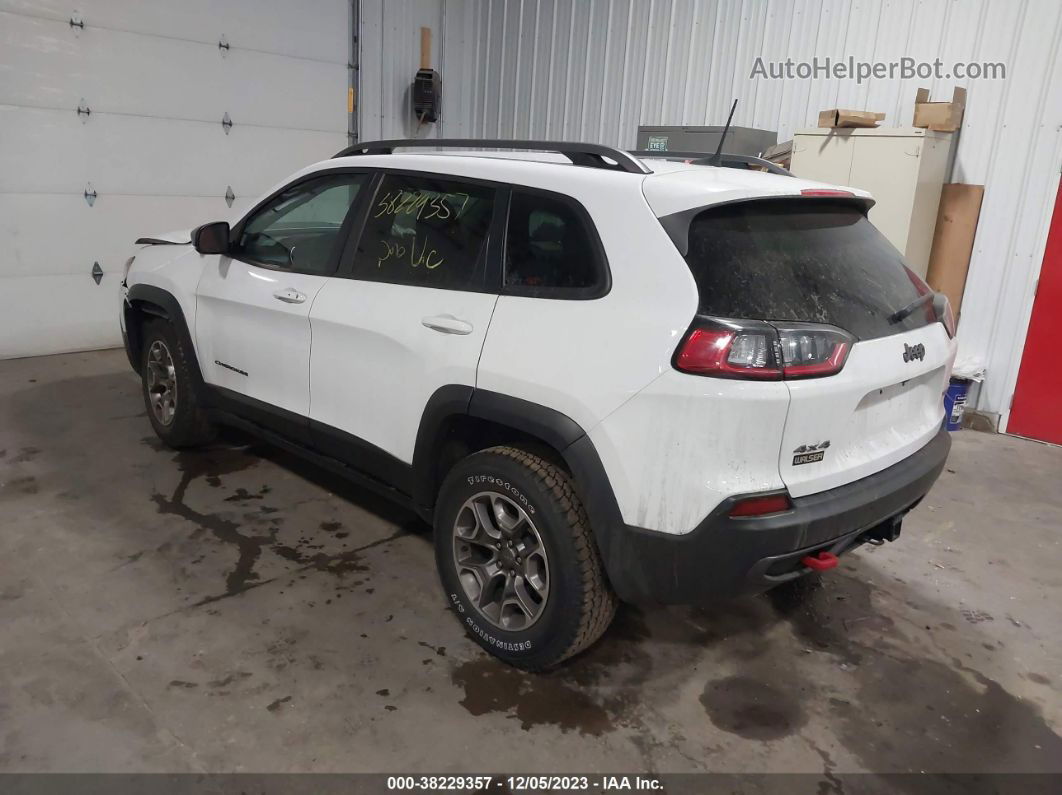 2021 Jeep Cherokee Trailhawk 4x4 White vin: 1C4PJMBX4MD123814