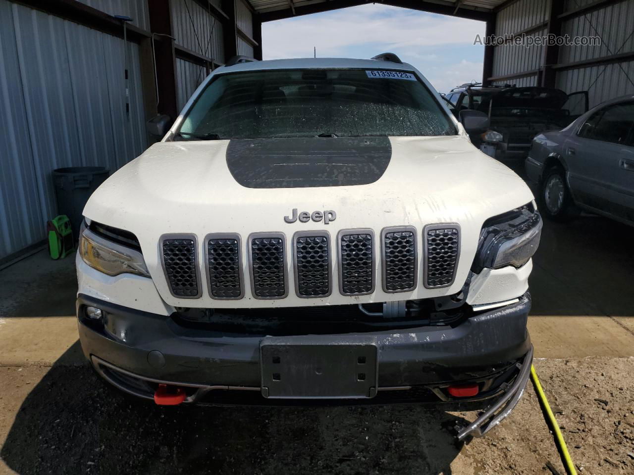 2019 Jeep Cherokee Trailhawk White vin: 1C4PJMBX5KD198146