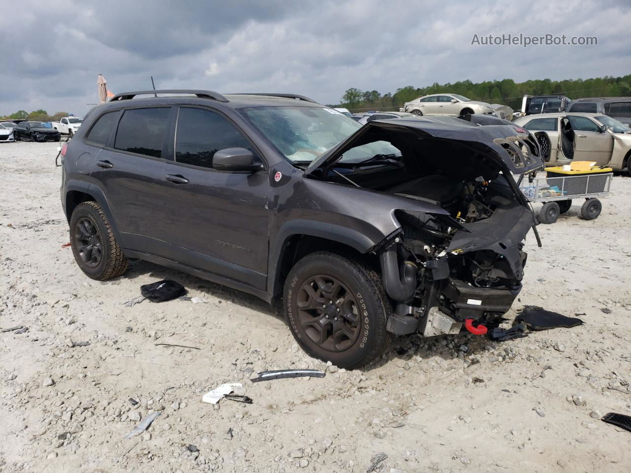 2019 Jeep Cherokee Trailhawk Черный vin: 1C4PJMBX5KD280572