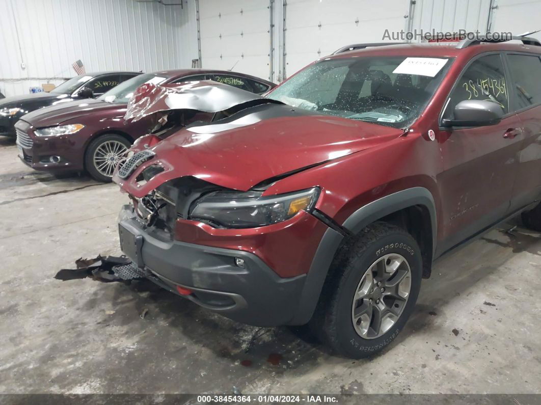 2019 Jeep Cherokee Trailhawk 4x4 Red vin: 1C4PJMBX5KD481694