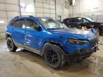 2021 Jeep Cherokee Trailhawk Blue vin: 1C4PJMBX5MD241287