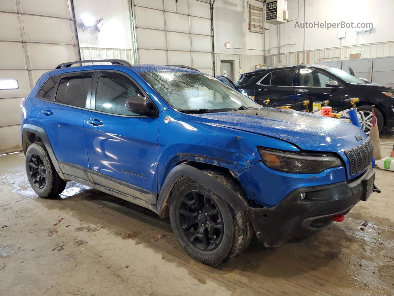 2021 Jeep Cherokee Trailhawk Blue vin: 1C4PJMBX5MD241287