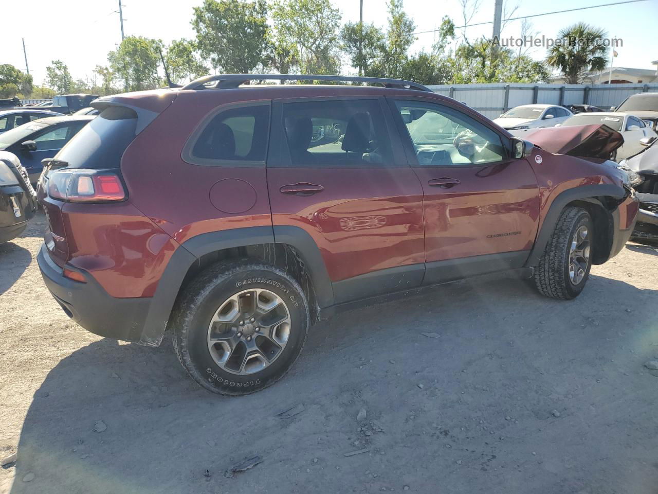 2019 Jeep Cherokee Trailhawk Red vin: 1C4PJMBX6KD141373