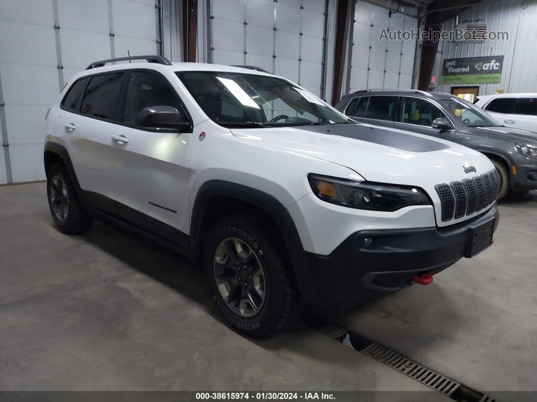 2019 Jeep Cherokee Trailhawk 4x4 White vin: 1C4PJMBX6KD469392