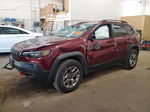 2021 Jeep Cherokee Trailhawk Maroon vin: 1C4PJMBX6MD162873