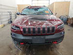 2021 Jeep Cherokee Trailhawk Maroon vin: 1C4PJMBX6MD162873