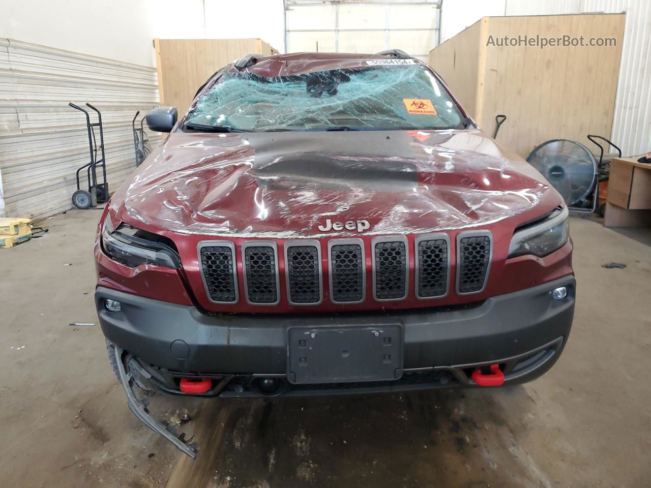 2021 Jeep Cherokee Trailhawk Темно-бордовый vin: 1C4PJMBX6MD162873