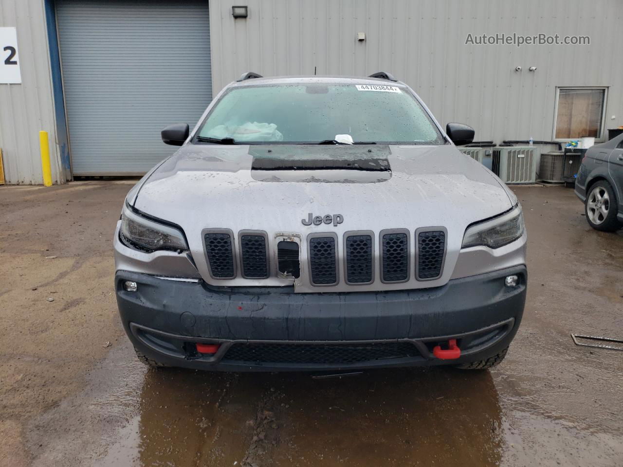 2019 Jeep Cherokee Trailhawk Gray vin: 1C4PJMBX7KD227047