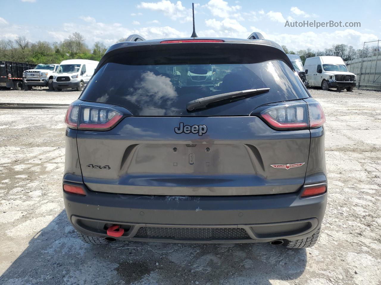 2019 Jeep Cherokee Trailhawk Gray vin: 1C4PJMBX7KD258055