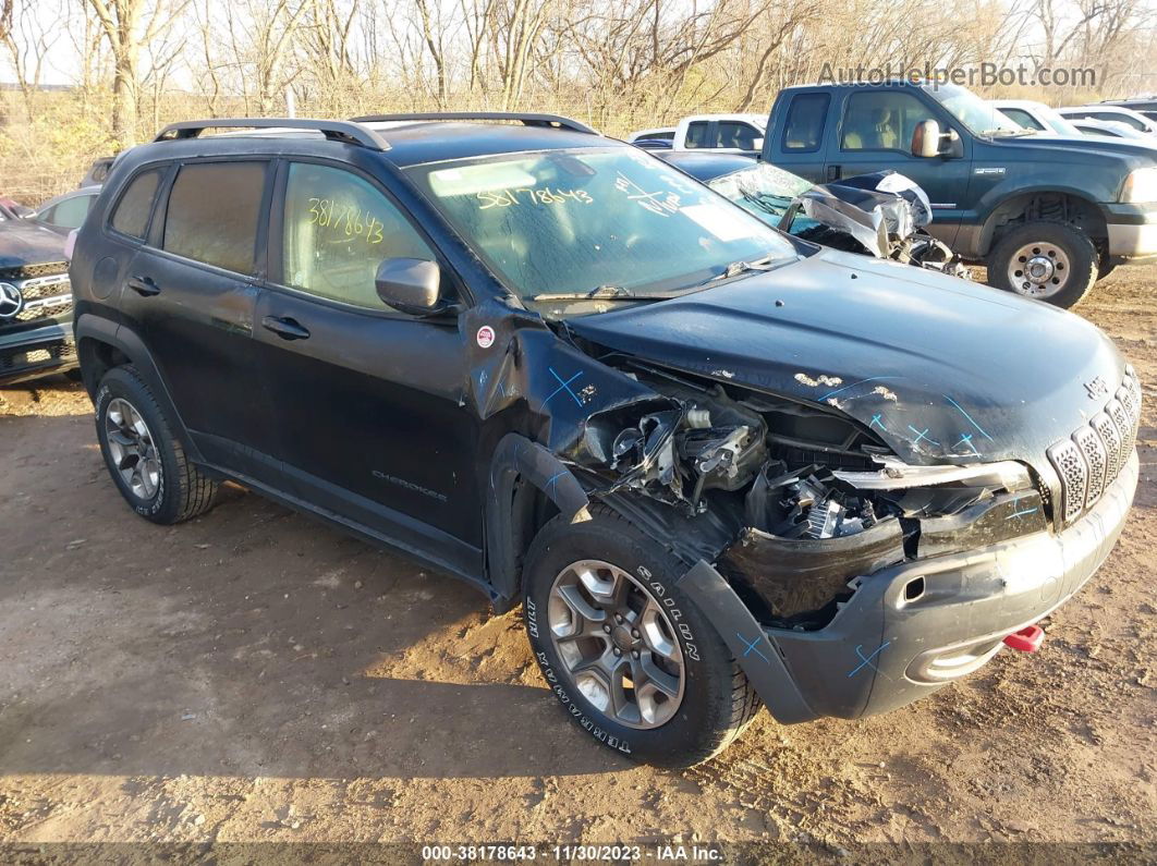 2019 Jeep Cherokee Trailhawk 4x4 Black vin: 1C4PJMBX7KD374923