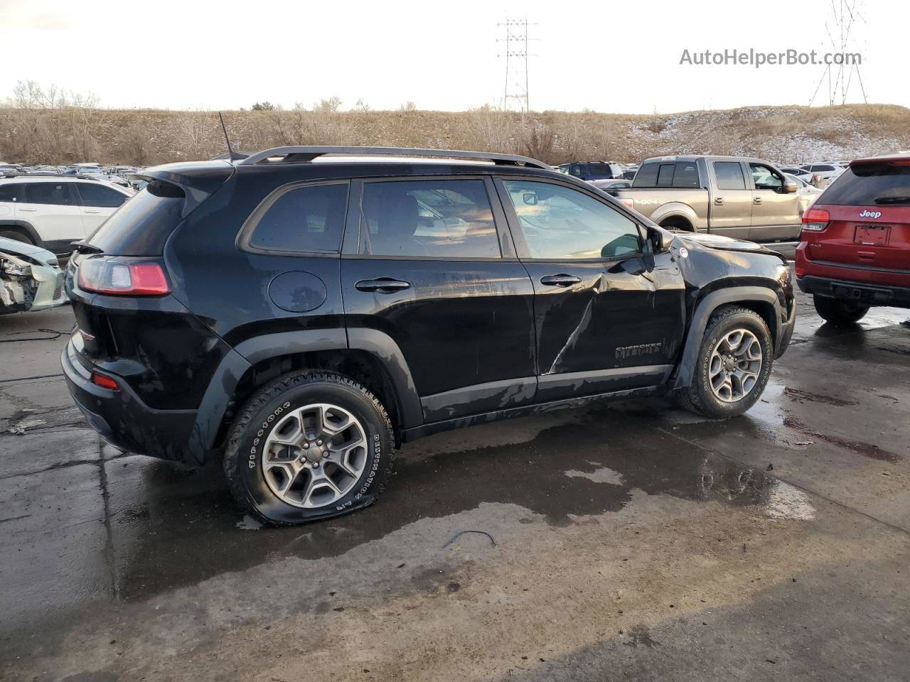 2021 Jeep Cherokee Trailhawk Black vin: 1C4PJMBX7MD162039