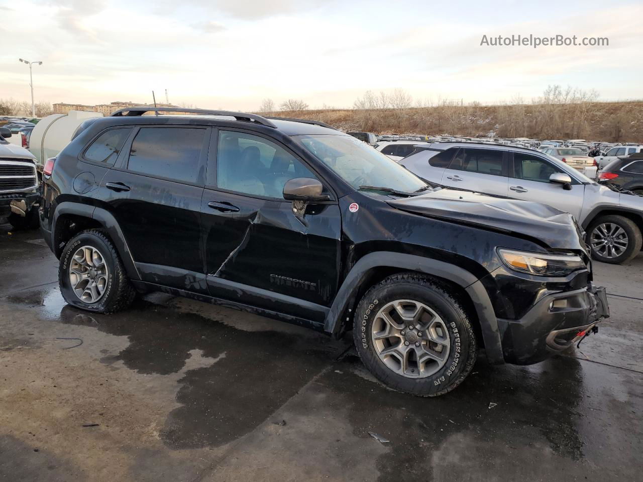 2021 Jeep Cherokee Trailhawk Black vin: 1C4PJMBX7MD162039