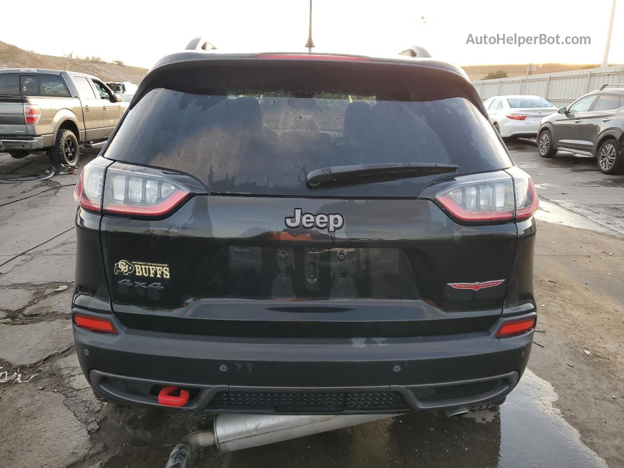 2021 Jeep Cherokee Trailhawk Черный vin: 1C4PJMBX7MD162039