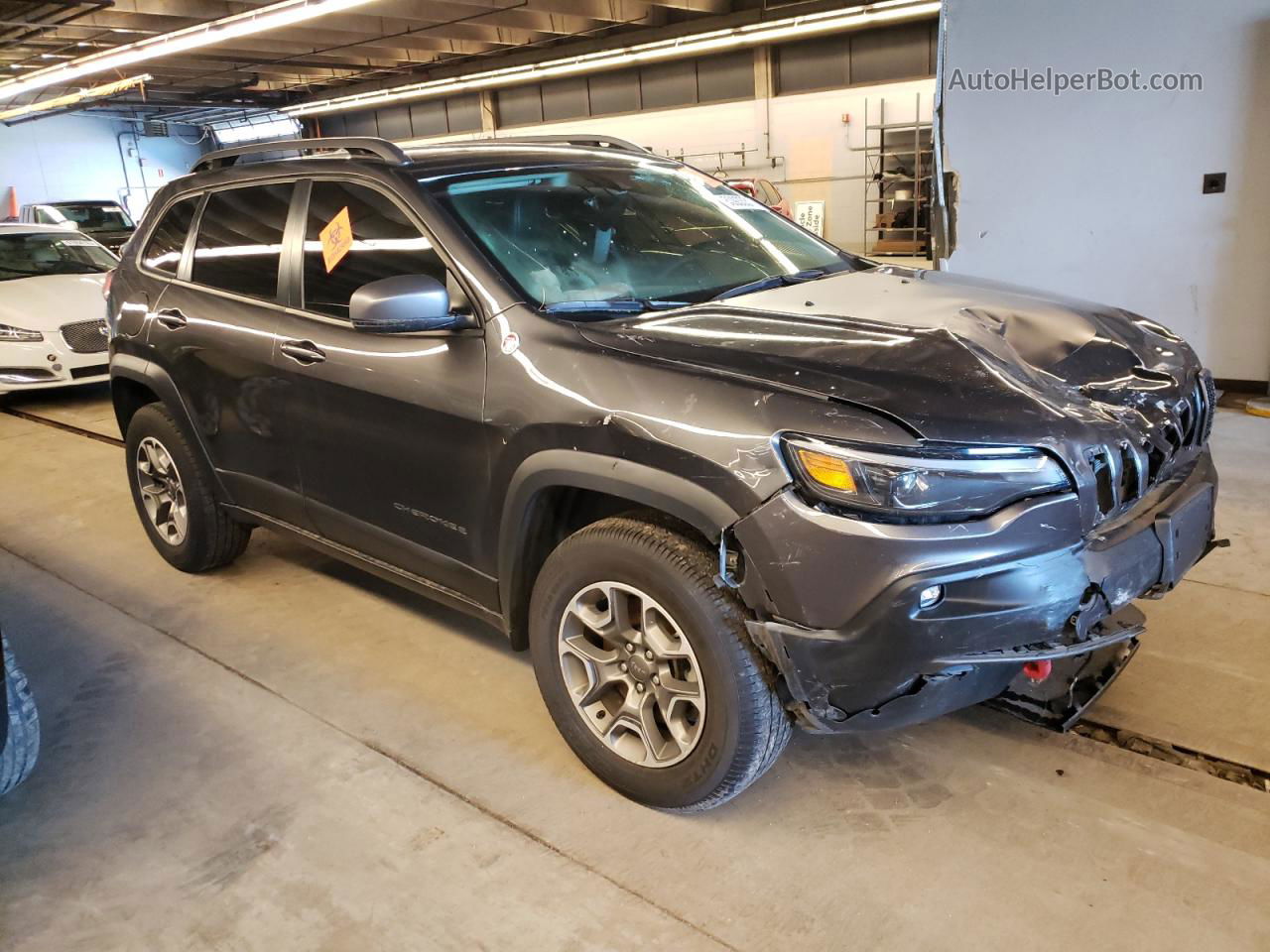 2021 Jeep Cherokee Trailhawk Gray vin: 1C4PJMBX7MD252954