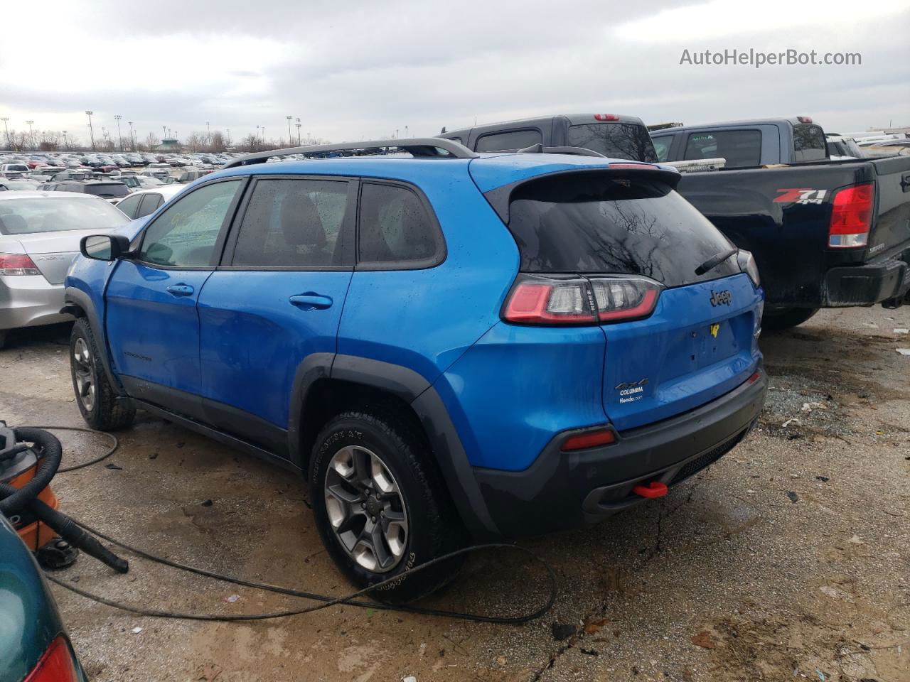 2019 Jeep Cherokee Trailhawk Blue vin: 1C4PJMBX8KD199579