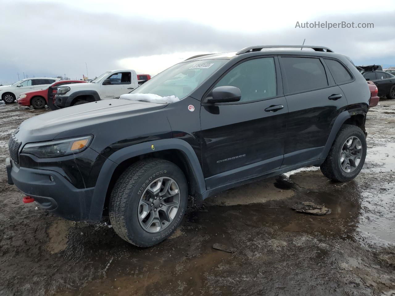 2019 Jeep Cherokee Trailhawk Black vin: 1C4PJMBX8KD429993