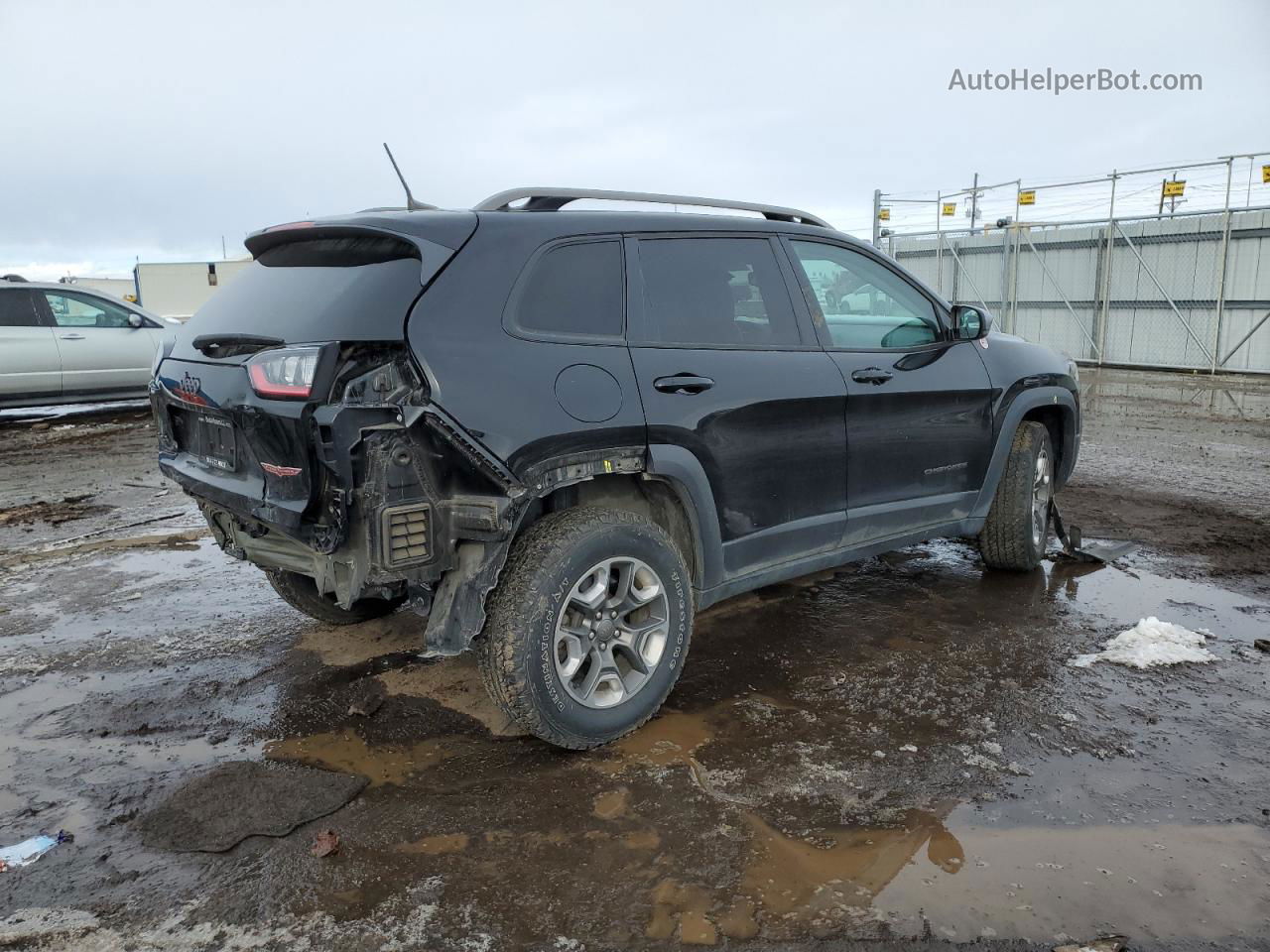 2019 Jeep Cherokee Trailhawk Black vin: 1C4PJMBX8KD429993