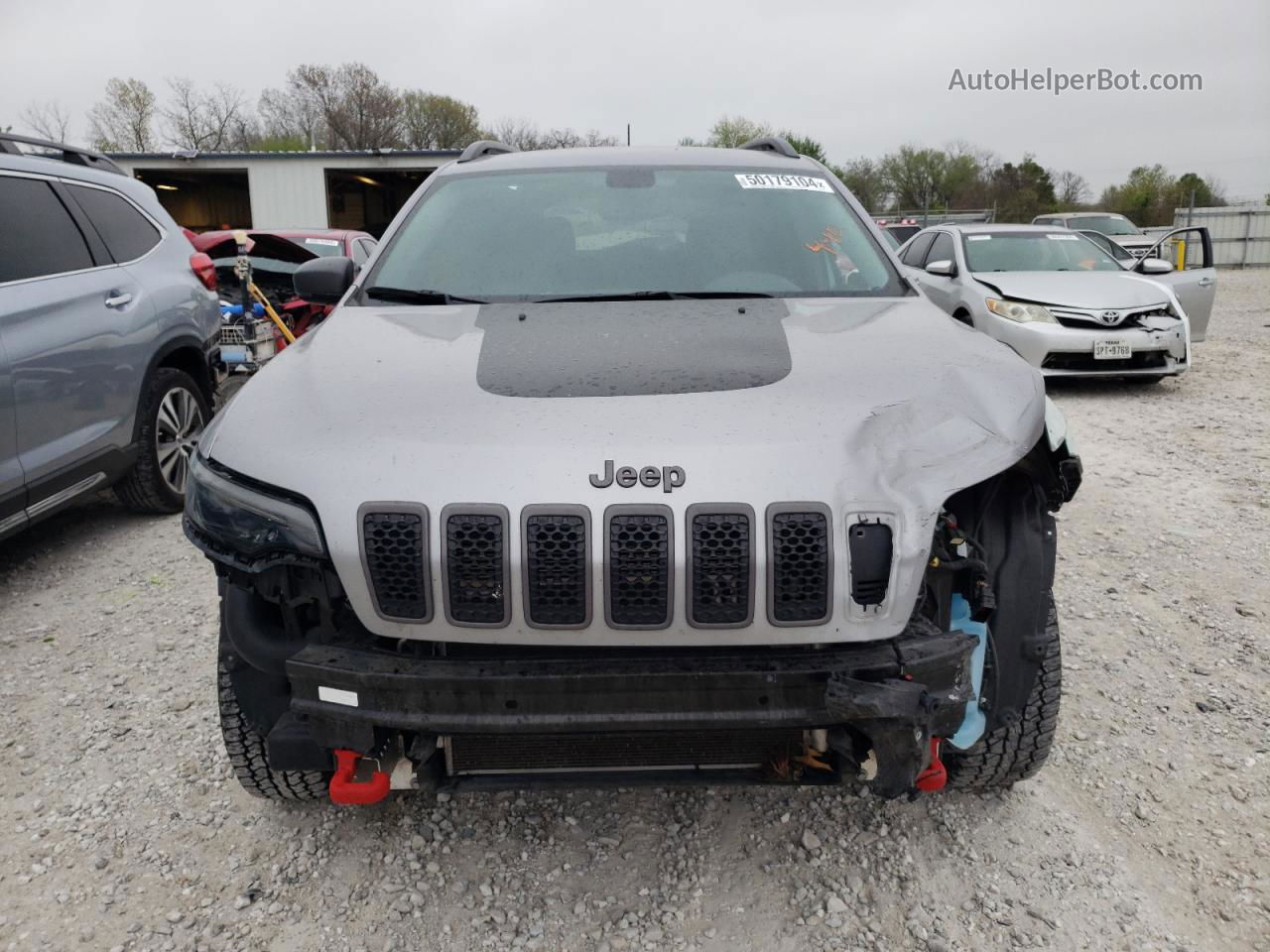 2019 Jeep Cherokee Trailhawk Gray vin: 1C4PJMBX9KD347075