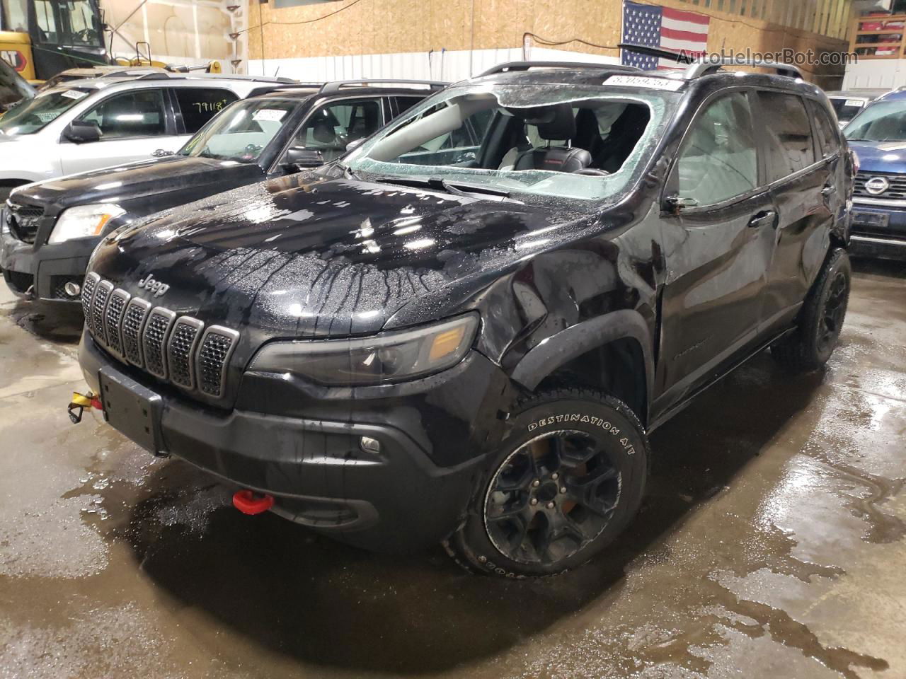 2021 Jeep Cherokee Trailhawk Black vin: 1C4PJMBX9MD201889