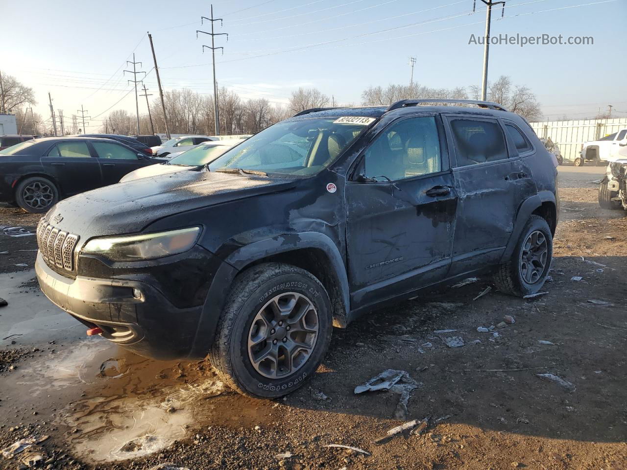 2021 Jeep Cherokee Trailhawk Black vin: 1C4PJMBX9MD233595