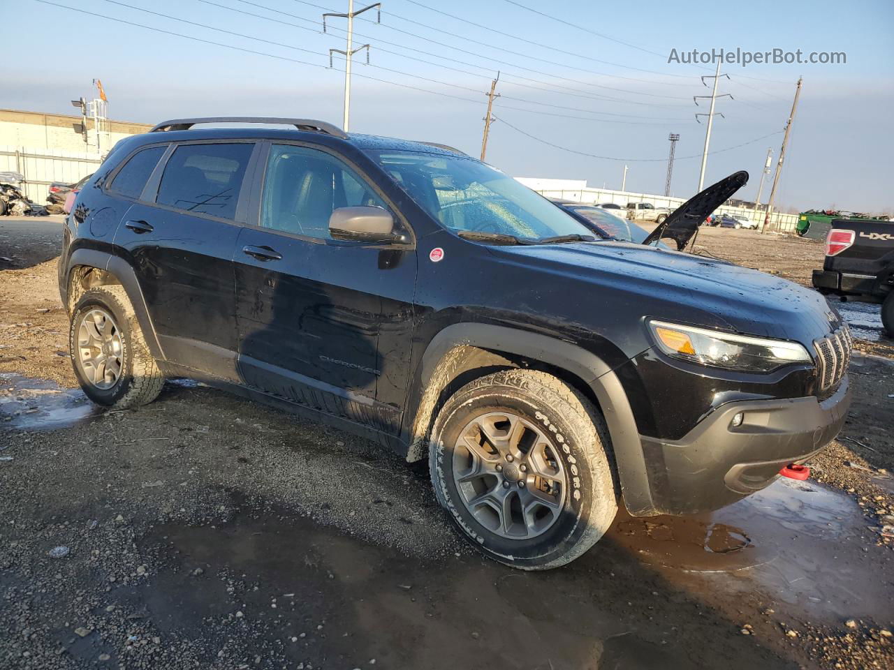 2021 Jeep Cherokee Trailhawk Black vin: 1C4PJMBX9MD233595