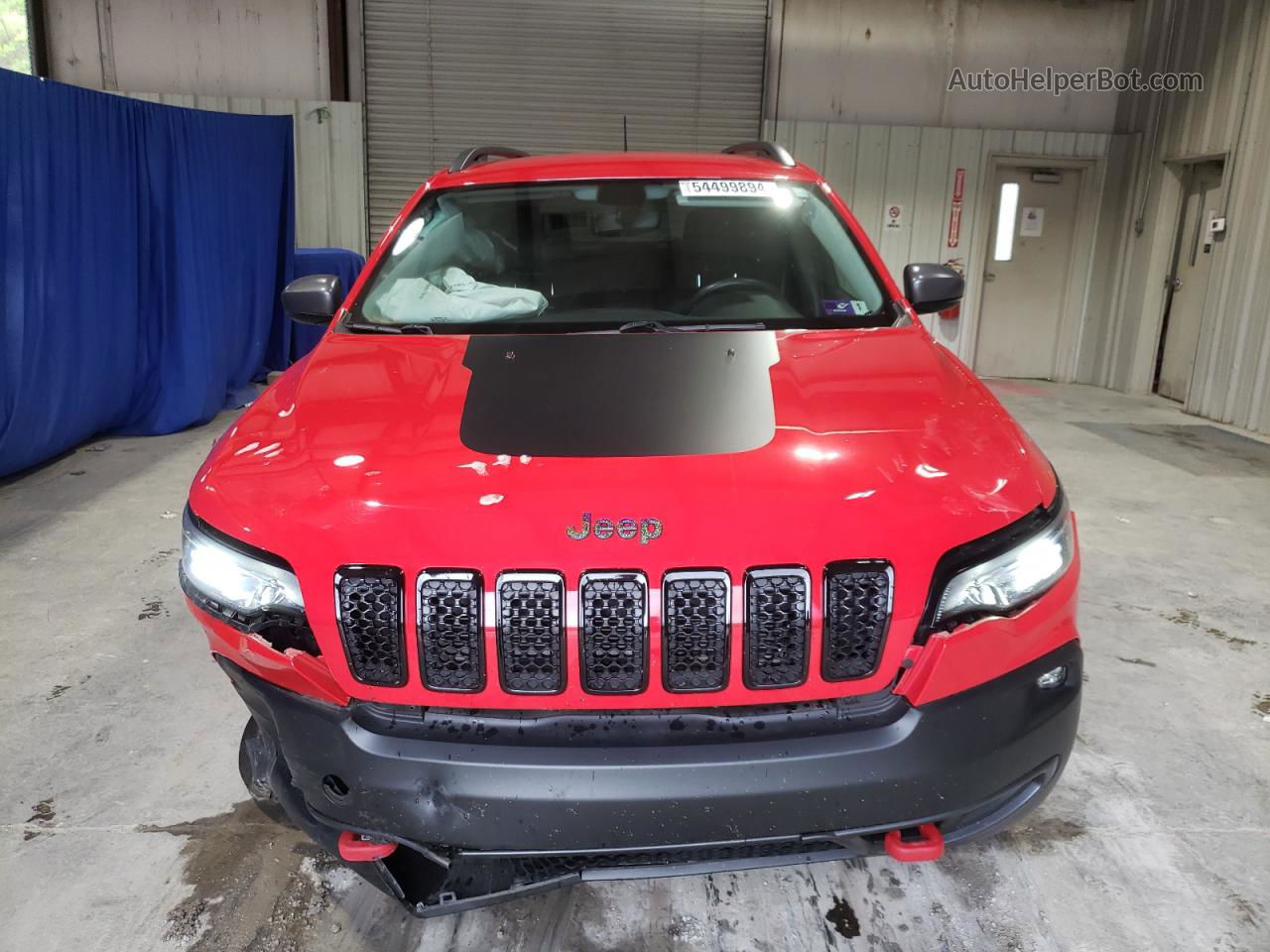 2019 Jeep Cherokee Trailhawk Red vin: 1C4PJMBXXKD190057