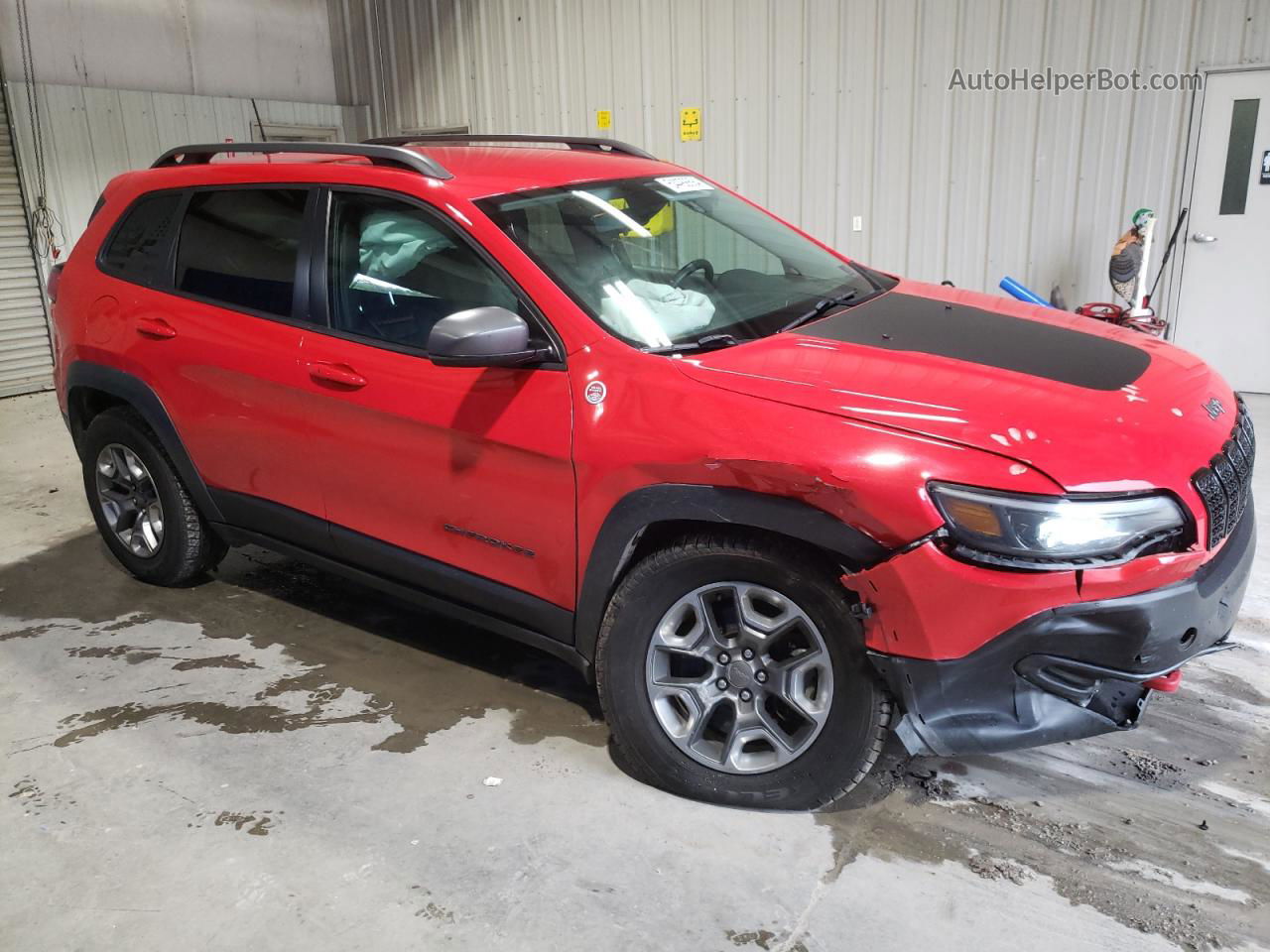 2019 Jeep Cherokee Trailhawk Red vin: 1C4PJMBXXKD190057