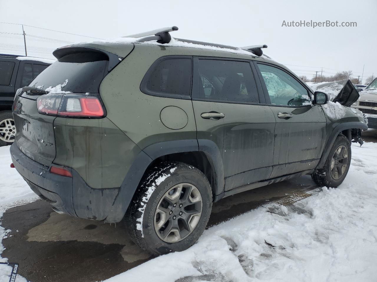 2019 Jeep Cherokee Trailhawk Зеленый vin: 1C4PJMBXXKD226944