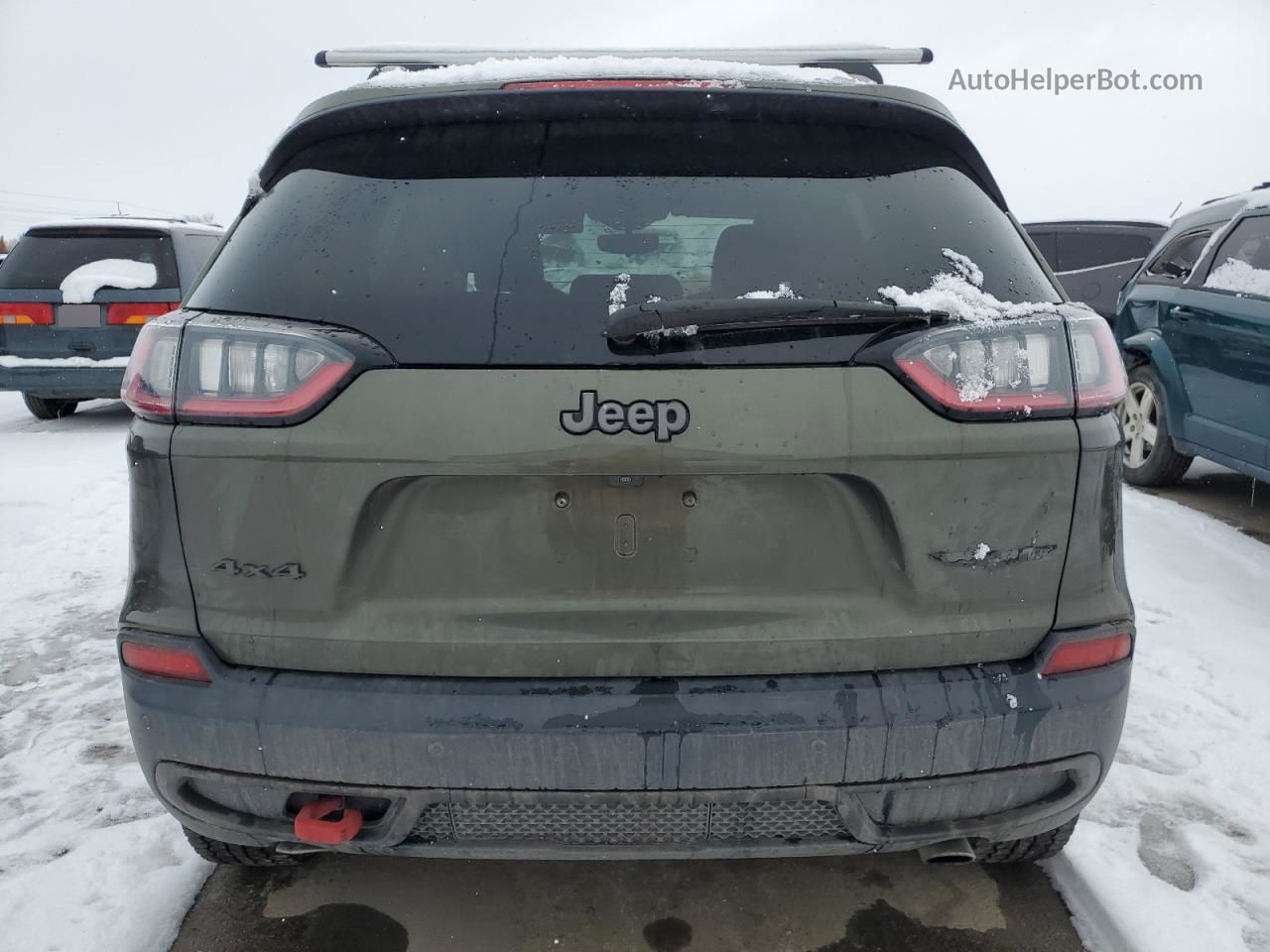 2019 Jeep Cherokee Trailhawk Зеленый vin: 1C4PJMBXXKD226944