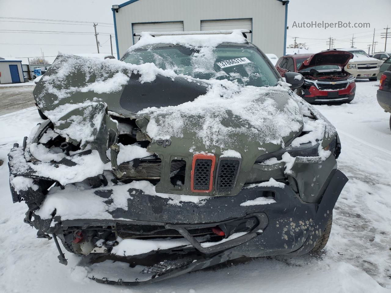 2019 Jeep Cherokee Trailhawk Зеленый vin: 1C4PJMBXXKD226944