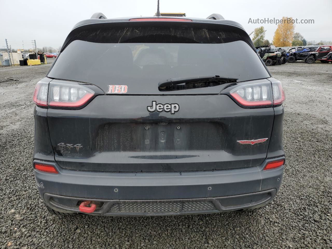 2019 Jeep Cherokee Trailhawk Black vin: 1C4PJMBXXKD244974