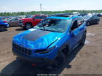 2019 Jeep Cherokee Trailhawk 4x4 Blue vin: 1C4PJMBXXKD246109