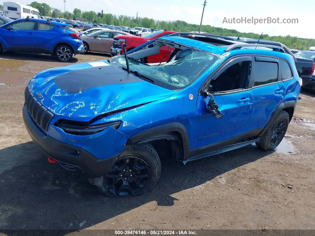 2019 Jeep Cherokee Trailhawk 4x4 Синий vin: 1C4PJMBXXKD246109