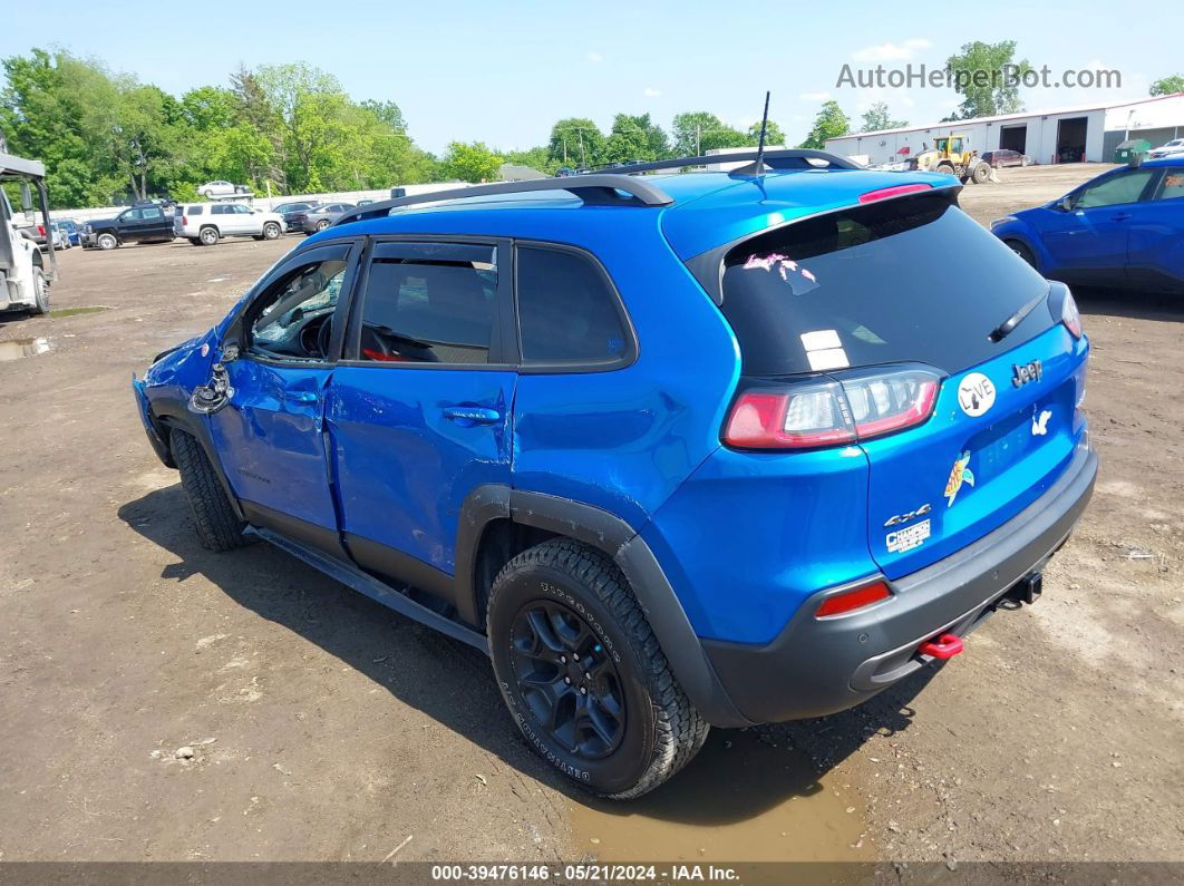 2019 Jeep Cherokee Trailhawk 4x4 Blue vin: 1C4PJMBXXKD246109