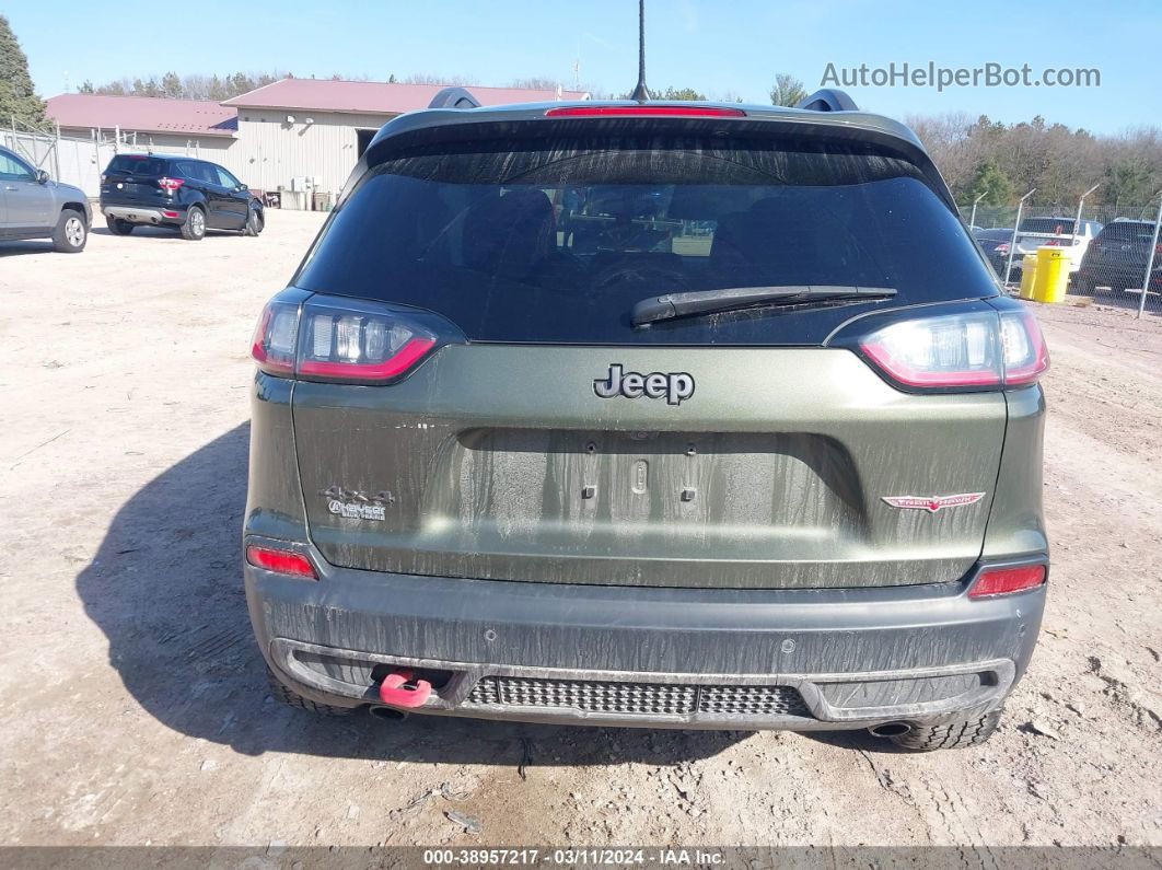 2019 Jeep Cherokee Trailhawk 4x4 Green vin: 1C4PJMBXXKD253576