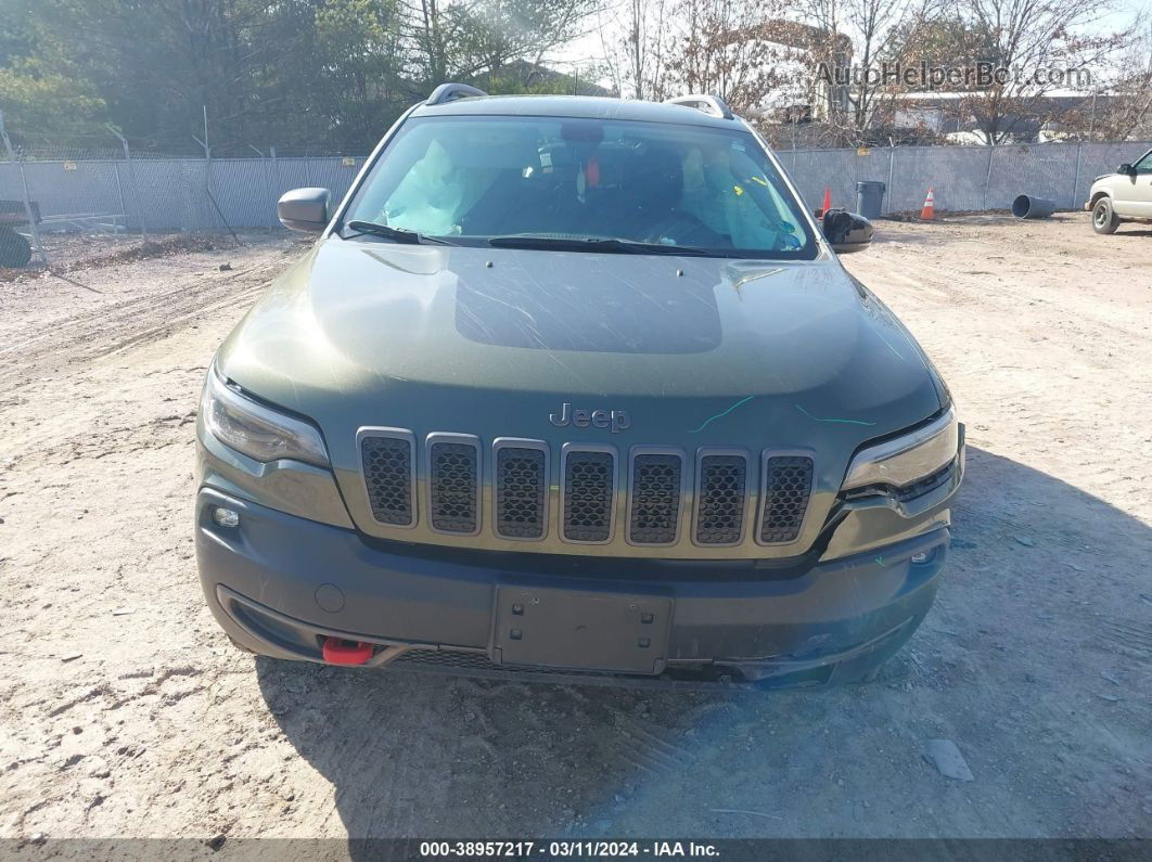 2019 Jeep Cherokee Trailhawk 4x4 Зеленый vin: 1C4PJMBXXKD253576