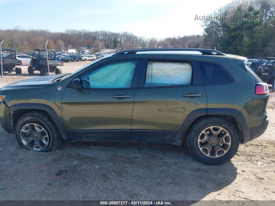 2019 Jeep Cherokee Trailhawk 4x4 Green vin: 1C4PJMBXXKD253576