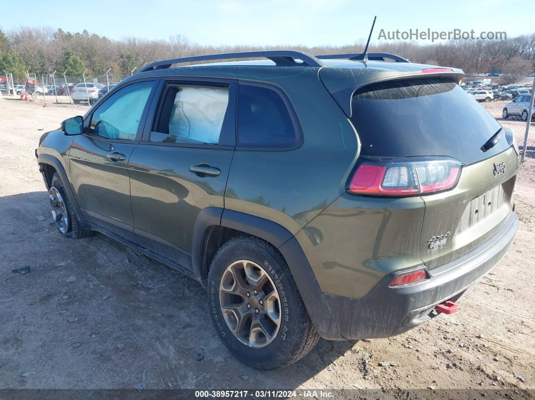 2019 Jeep Cherokee Trailhawk 4x4 Green vin: 1C4PJMBXXKD253576