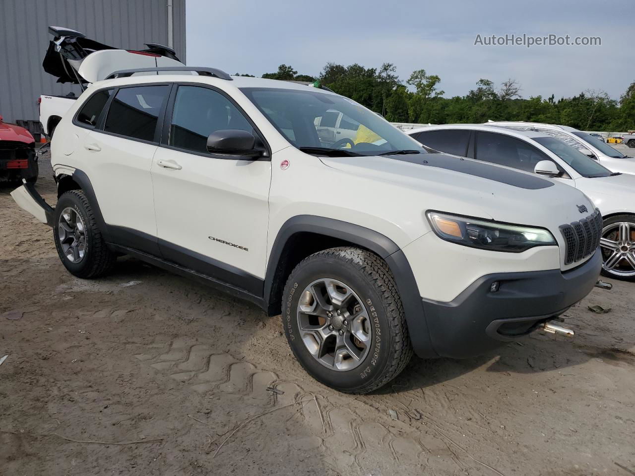 2019 Jeep Cherokee Trailhawk White vin: 1C4PJMBXXKD282513