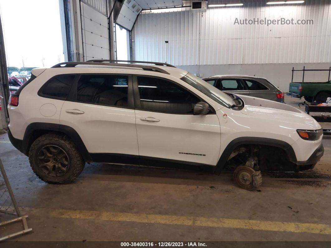 2019 Jeep Cherokee Trailhawk 4x4 White vin: 1C4PJMBXXKD314439