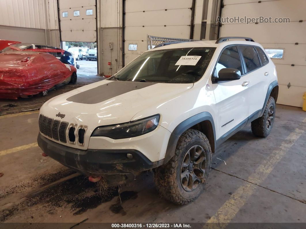 2019 Jeep Cherokee Trailhawk 4x4 White vin: 1C4PJMBXXKD314439