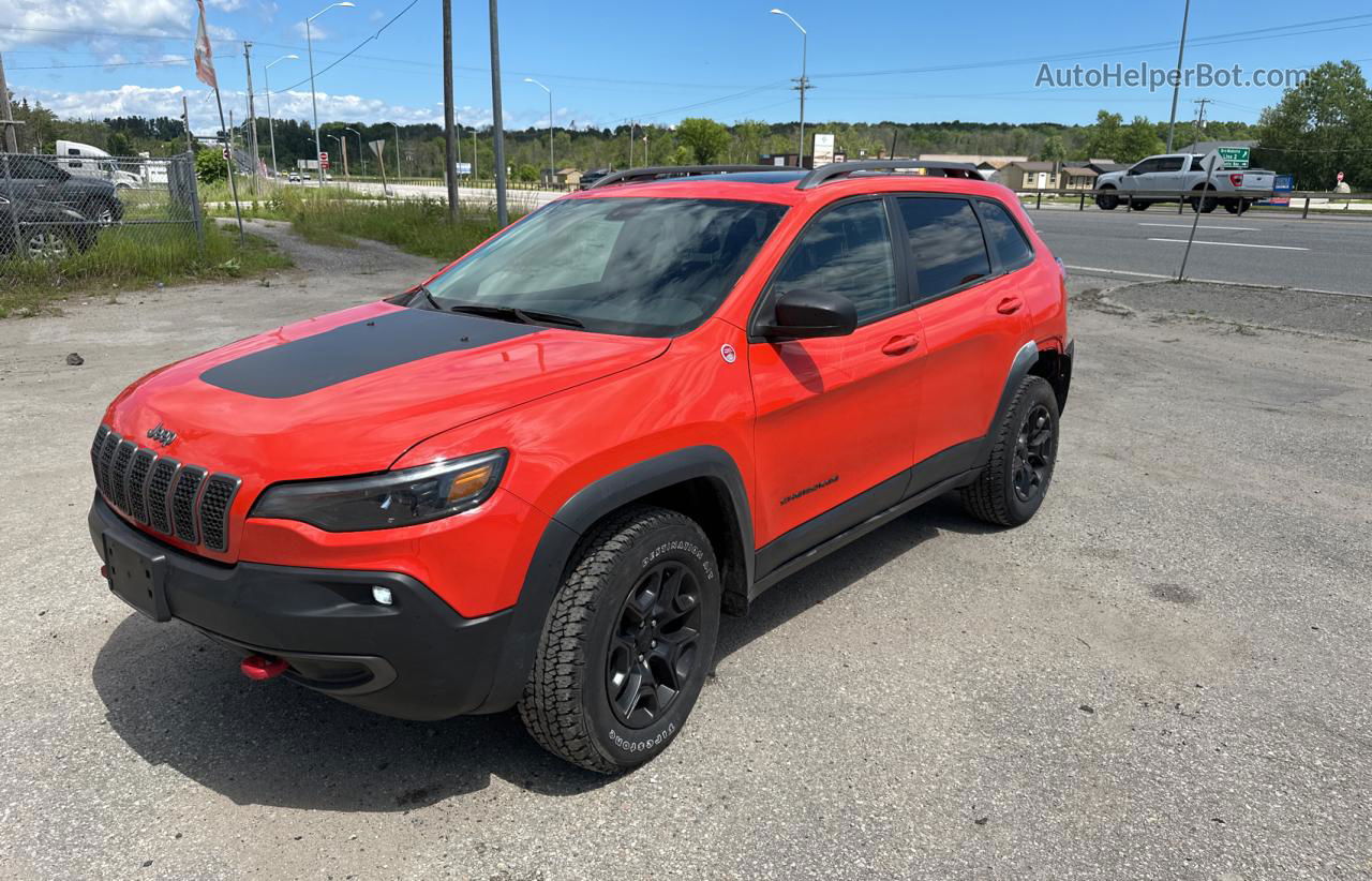 2021 Jeep Cherokee Trailhawk Orange vin: 1C4PJMBXXMD15278